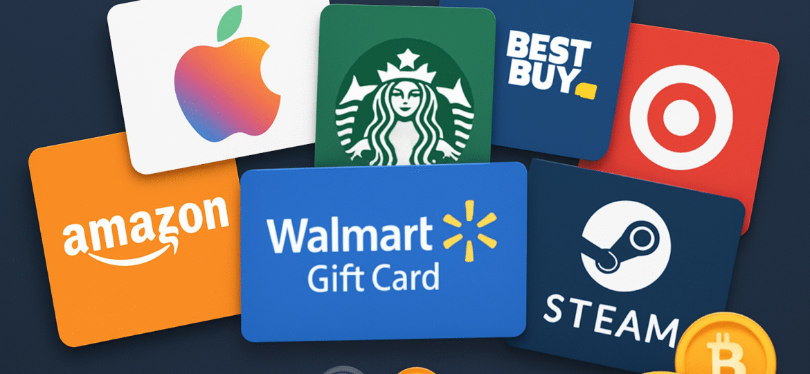 Top 100 Major usa Gift card brands that can easily be sold after-market | Giftcardtocash.org