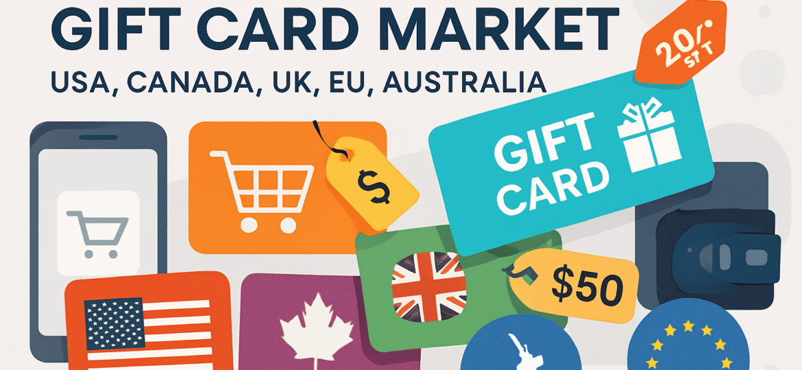 Small Study on how big is gift card market across developed countries. | Giftcardtocash.org