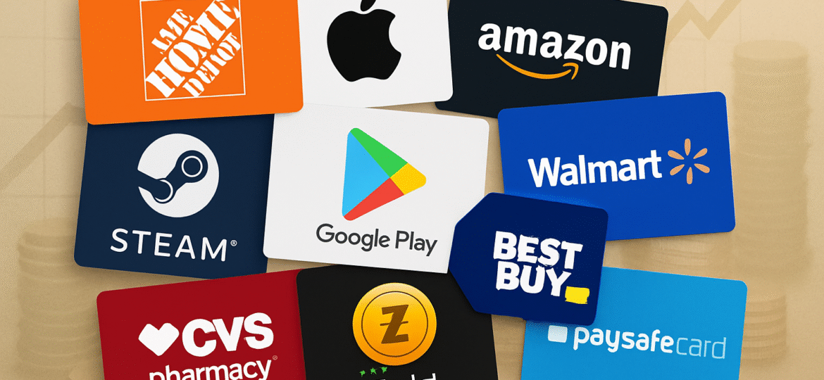 10 most popular gift card to cash